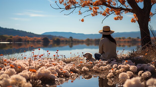 hermoso paisaje de campo de flores