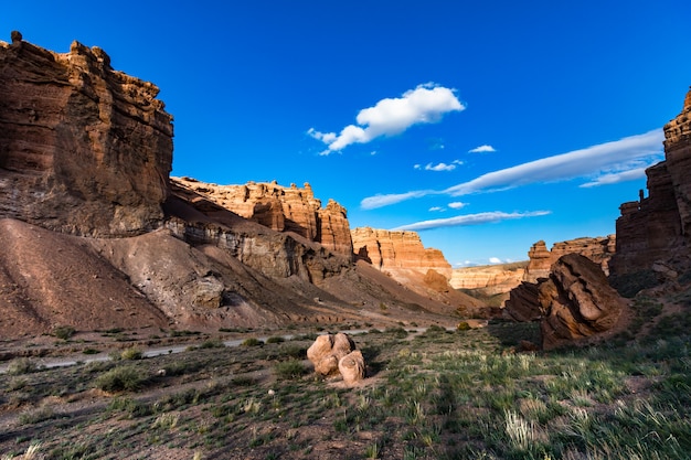 Hermoso paisaje de cañón de arenisca roja