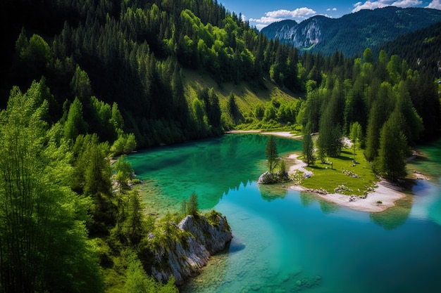 Hermoso paisaje capturado en un panorama en la zona de Carintia del valle Vuzenica de Eslovenia