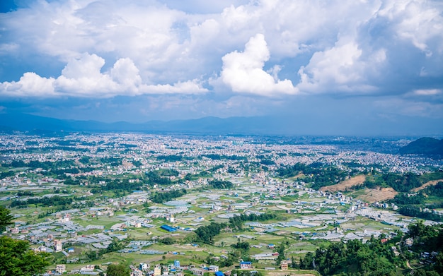 hermoso paisaje de la ciudad de katmandú nepal