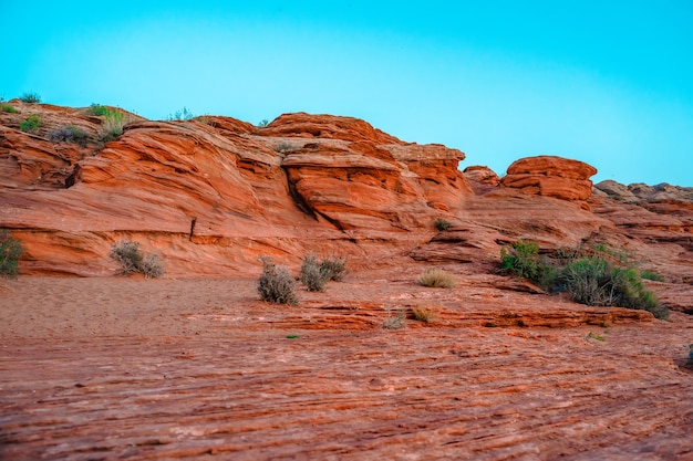 Hermoso paisaje desértico de rocas rojas en la ciudad de Arizona Page