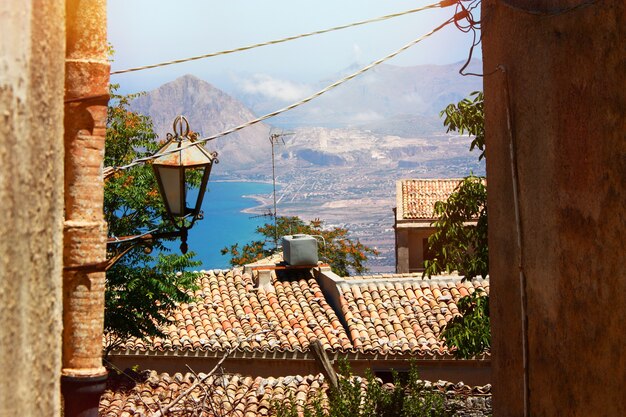 Hermoso paisaje del Erice, Sicilia Italia