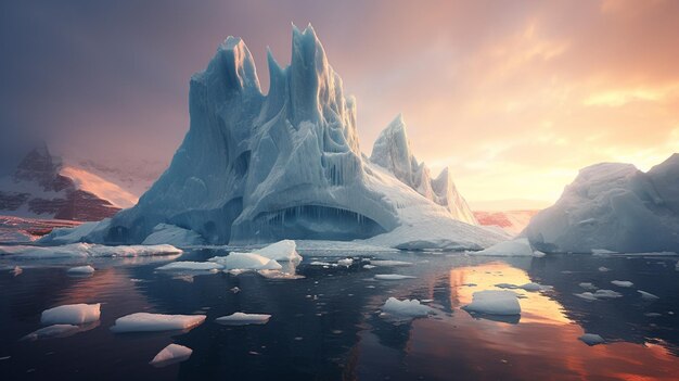 hermoso paisaje de glaciares