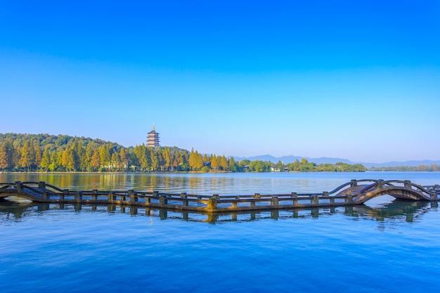 El hermoso paisaje de Hangzhou, West Lake