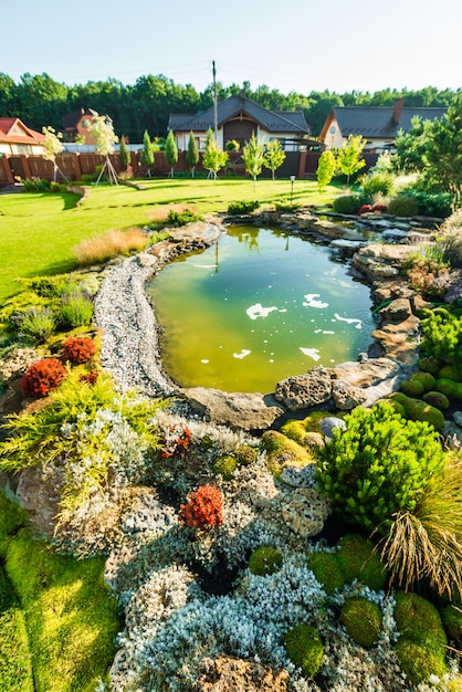 Hermoso paisaje con hermosas plantas.