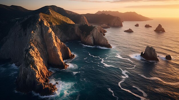 Foto un hermoso paisaje hipnotizante y único