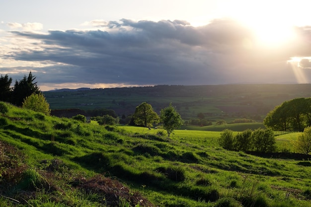 Hermoso paisaje de Inglaterra al atardecer