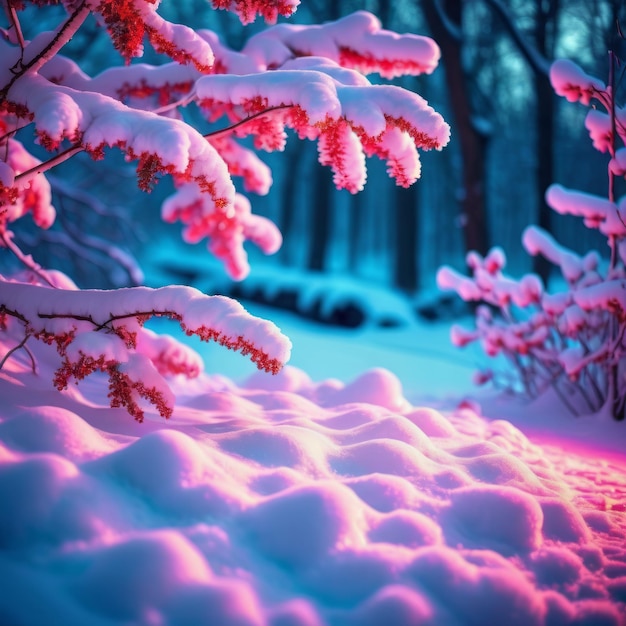 hermoso paisaje de invierno con árboles cubiertos de nieve hermoso panorama de invierno cubierto de nieve