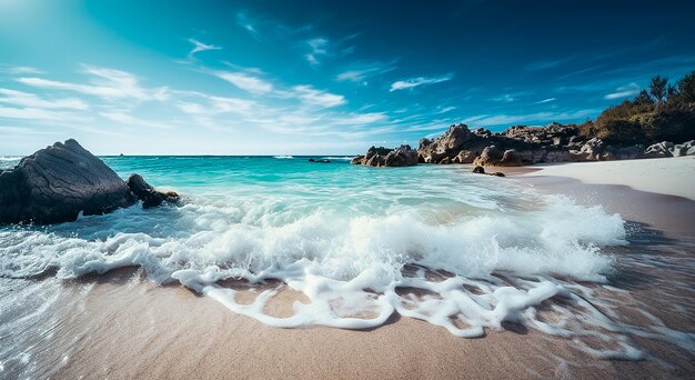 Hermoso paisaje de isla tropical oceánica