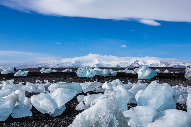 Hermoso paisaje en islandia Increíble naturaleza de hielo