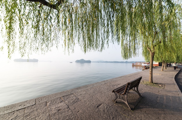 Foto hermoso paisaje del lago del oeste, hangzhou