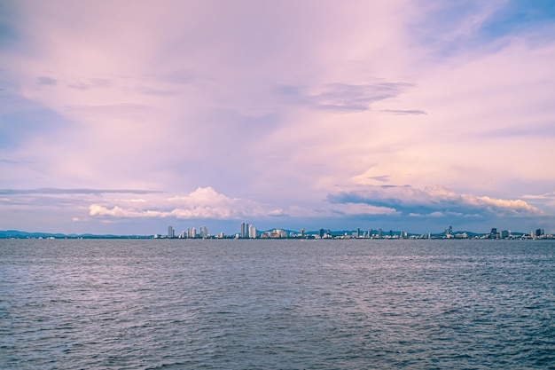 Hermoso paisaje marino y paisaje urbano en Pattaya Chonburi Tailandia