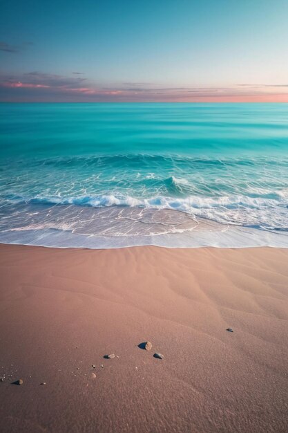 Hermoso paisaje montañas mar playa cielo azul nubes blancas paisaje marino fondo de pantalla