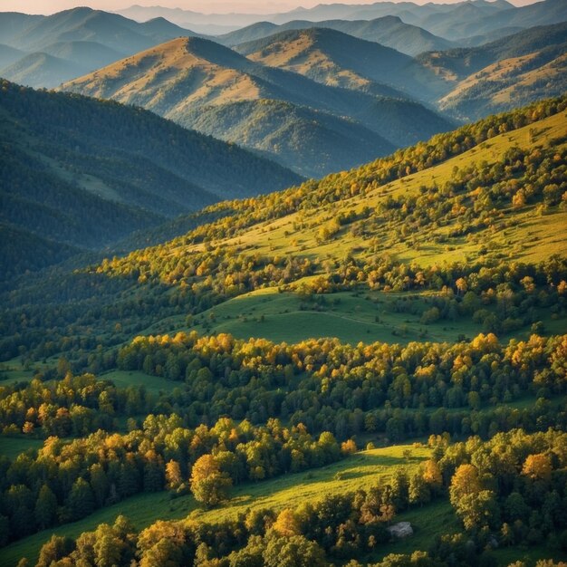 El hermoso paisaje de las montañas