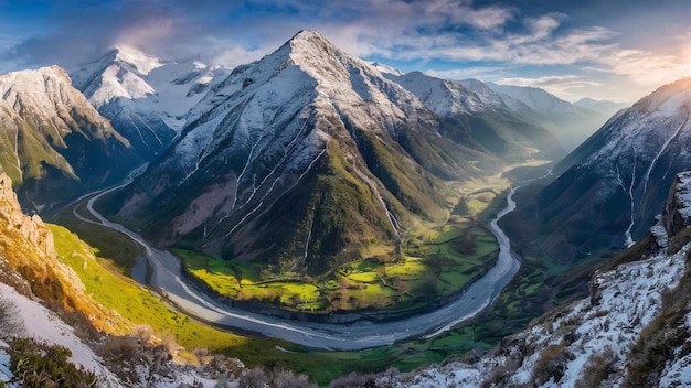 Un hermoso paisaje montañoso