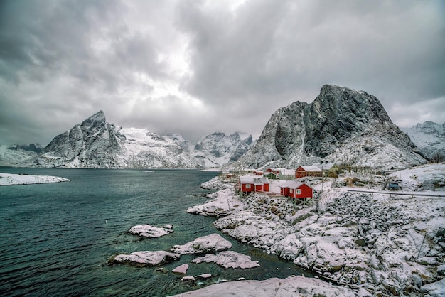 Hermoso paisaje natural de Lofoten en Noruega