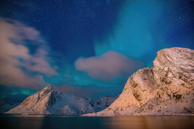 Hermoso paisaje natural de Lofoten en Noruega