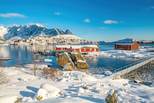 Hermoso paisaje natural de Lofoten en Noruega