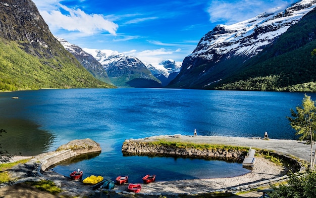 Hermoso paisaje natural de la naturaleza Noruega.