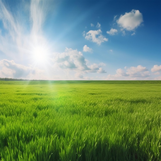 Un hermoso paisaje natural panorámico de un verde