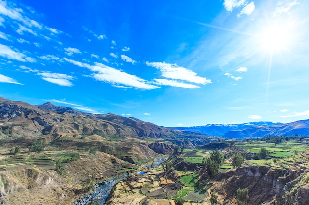 Hermoso paisaje de la naturaleza del Perú