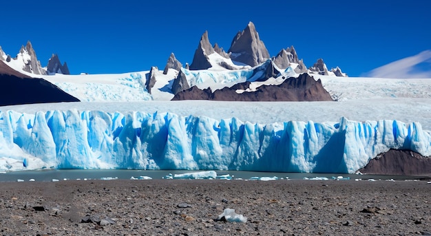 Hermoso paisaje nevado en el polo norte