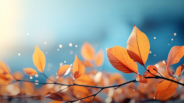 Foto hermoso paisaje de otoño follaje colorido en el parque hojas que caen fondo natural