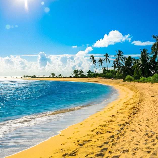 Foto el hermoso paisaje de la playa