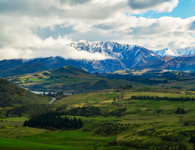 Hermoso paisaje de queenstown southland nueva zelanda