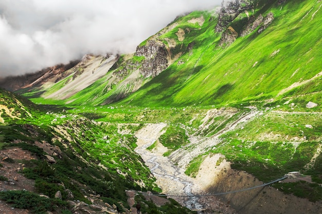 Hermoso paisaje de trekking