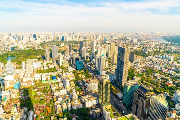 Hermoso paisaje urbano con arquitectura y construcción en Bangkok