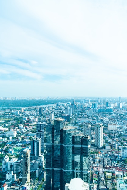 Hermoso paisaje urbano con arquitectura y construcción en Bangkok