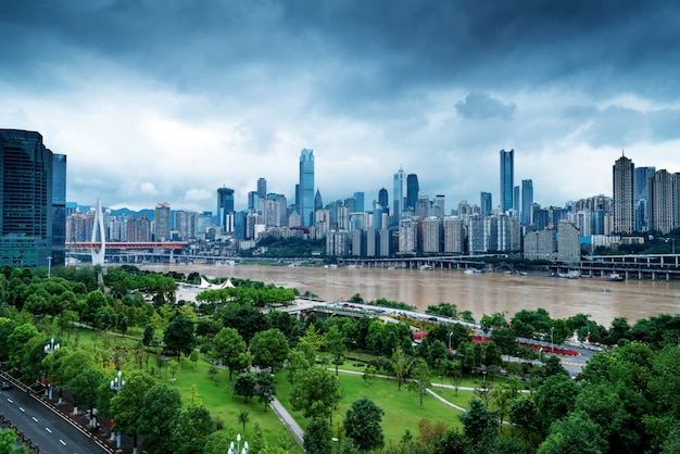 Hermoso paisaje urbano de Chongqing