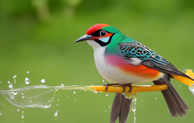 Un hermoso pájaro con belleza natural generado por Ai.