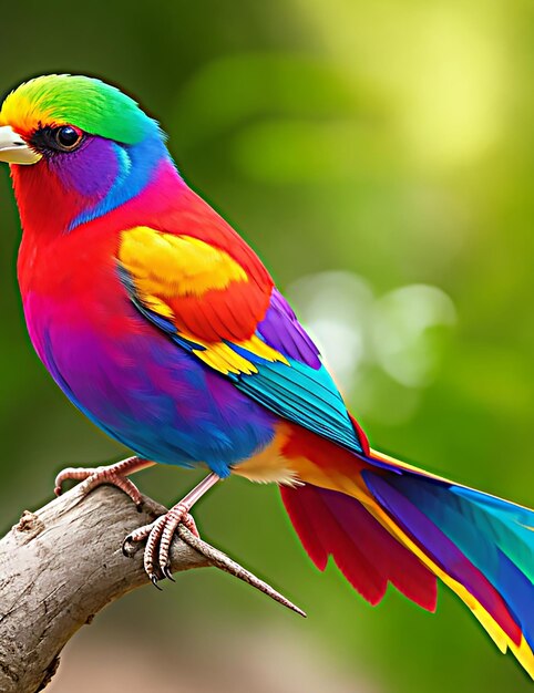 Hermoso pájaro de color generado por Ai