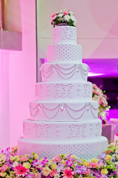hermoso pastel de bodas, fiesta, matrimonio