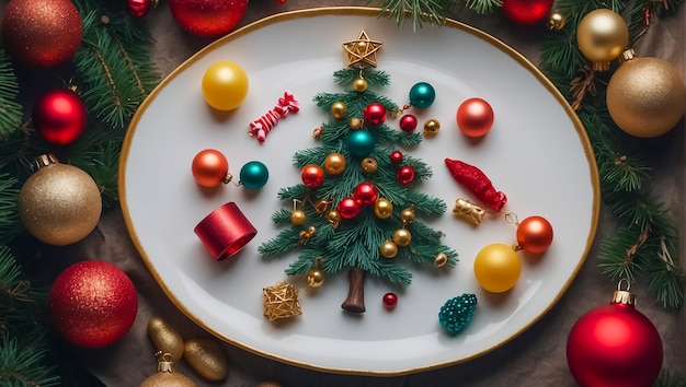 hermoso plato la mesa navidad