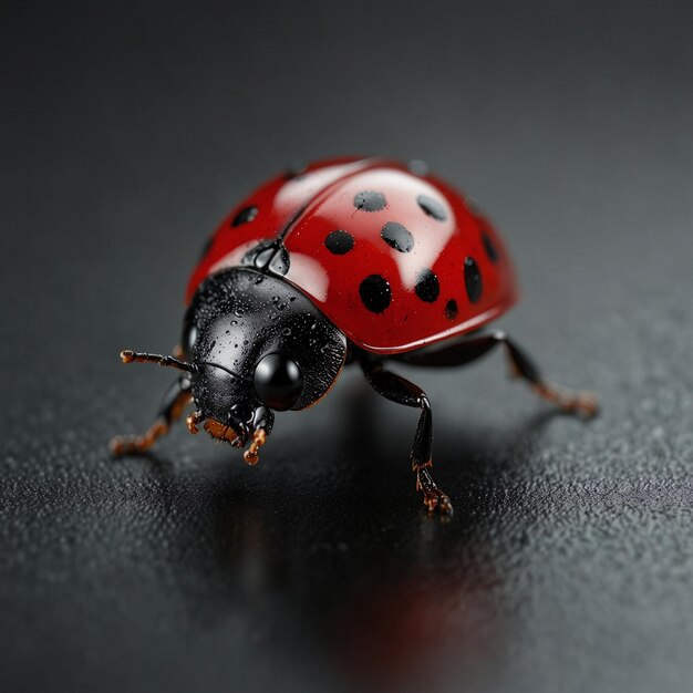 Un hermoso primer plano de una mariposa roja en una hoja verde