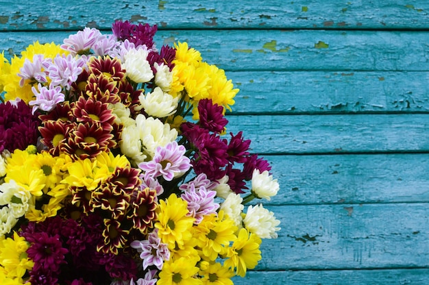 hermoso ramo de flores de cerca