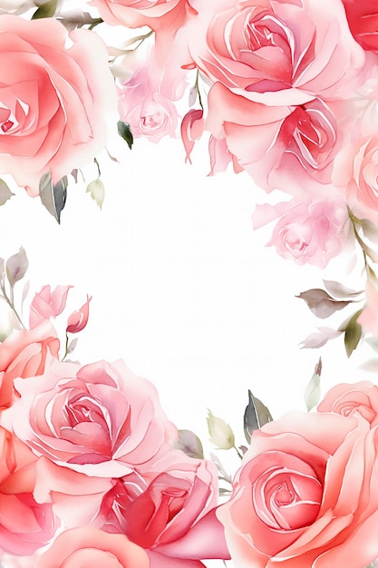 Un hermoso ramo de rosas rosas está enmarcado por un fondo blanco Las rosas están dispuestas de una manera que crea una sensación de armonía y equilibrio con cada flor complementando las otras