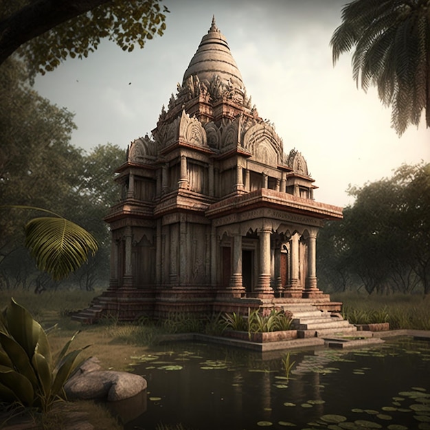 Un hermoso realista del templo realista tara K es war dad Generative AI