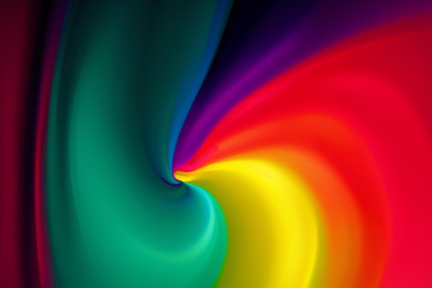 Un hermoso remolino Espiral de espectro de fondo Un fascinante remolino de color Espacio de copia IA generativa