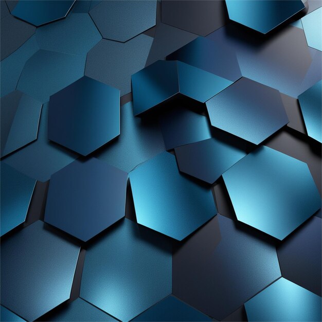 Hermoso resumen de hexágono azul