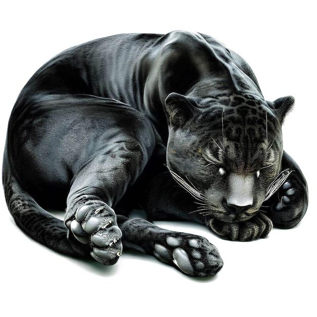 Hermoso retrato de una imagen de ilustración digital de arte vectorial de pantera negra ai
