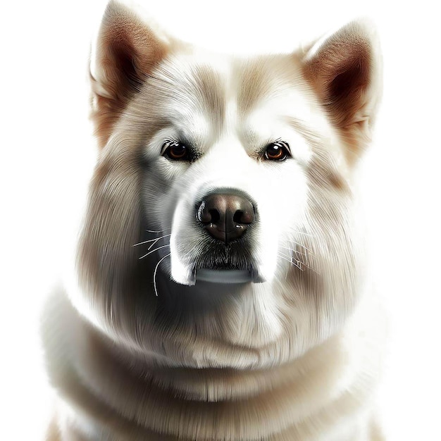 Hermoso retrato de una imagen de ilustración digital de arte vectorial de perro ai