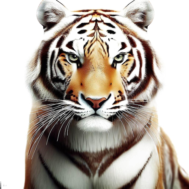 Hermoso retrato de una imagen de ilustración digital de arte vectorial de tigre ai