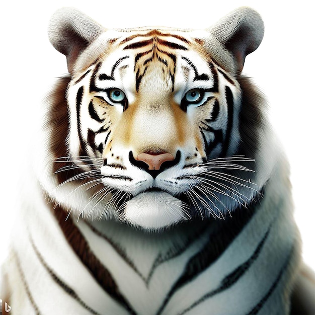 Hermoso retrato de una imagen de ilustración digital de arte vectorial de tigre ai