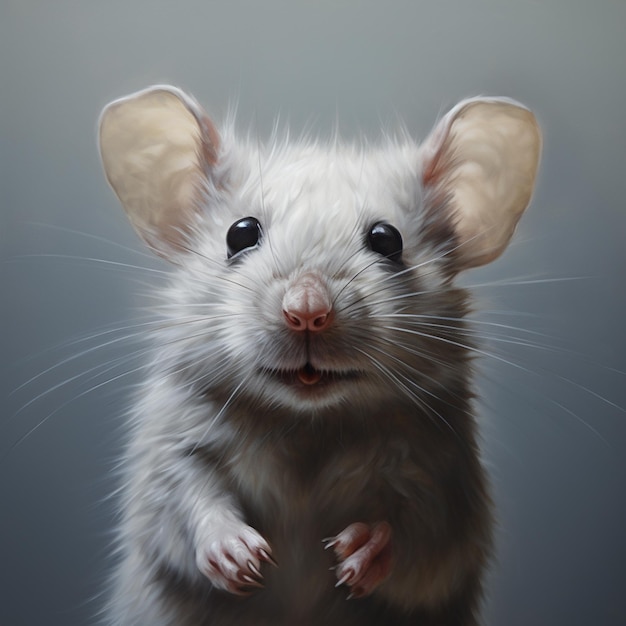 hermoso retrato de mascota de ratón hámster