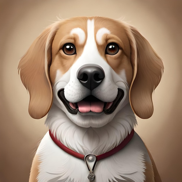 El hermoso retrato de un perro dulce