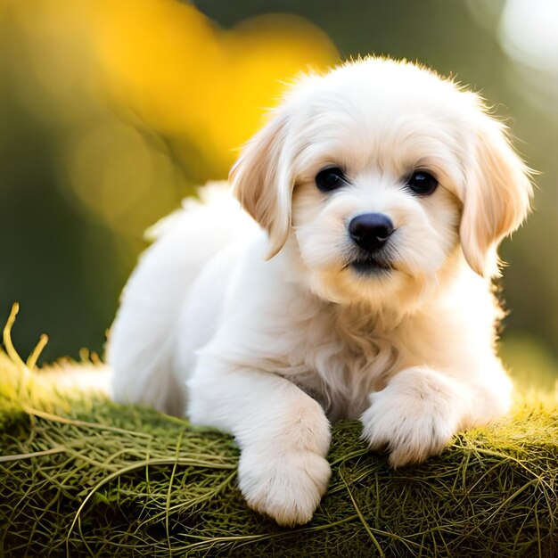 Foto el hermoso retrato de un perro dulce